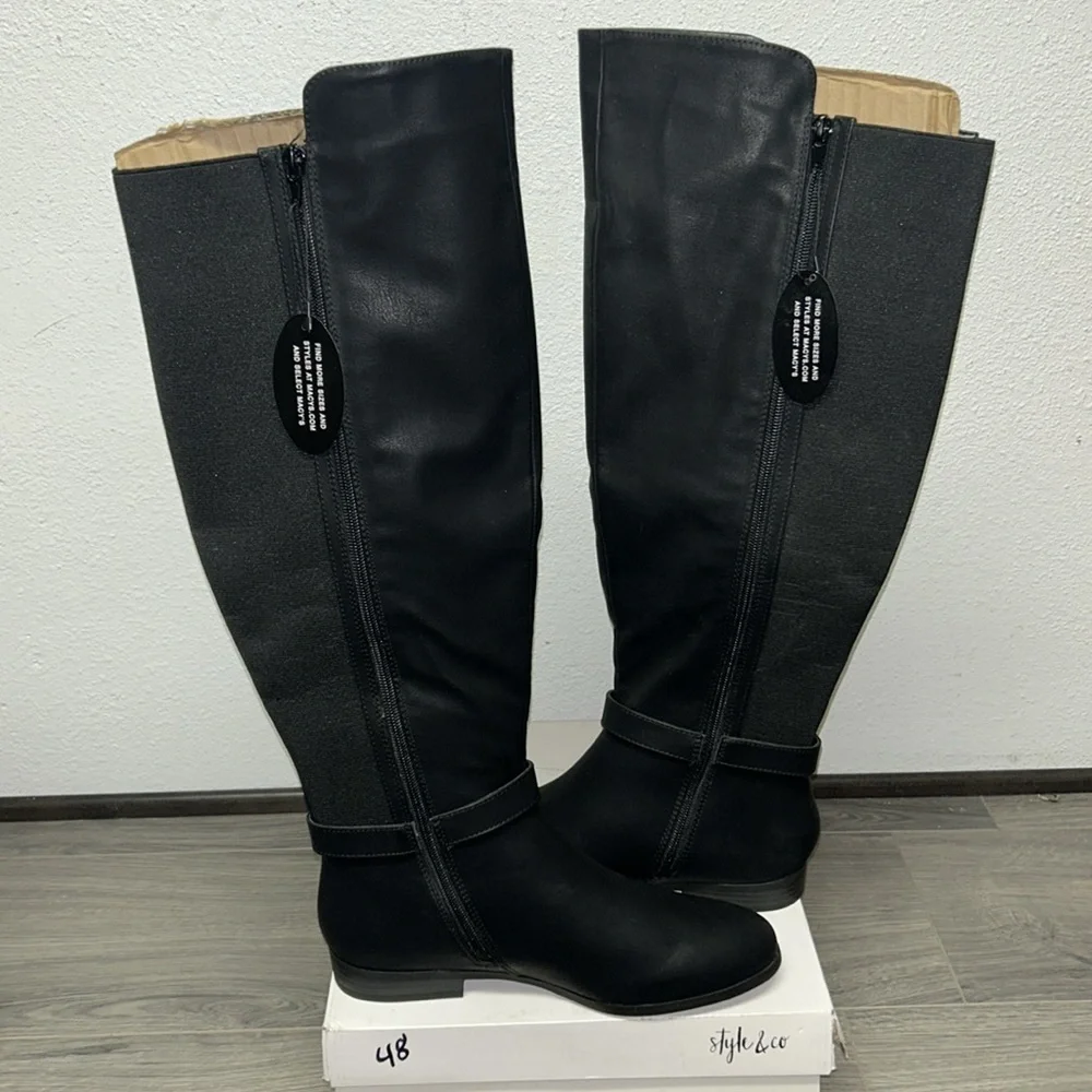 Style & Co. Womens Kimmball Solid Over-The-Knee Boots
